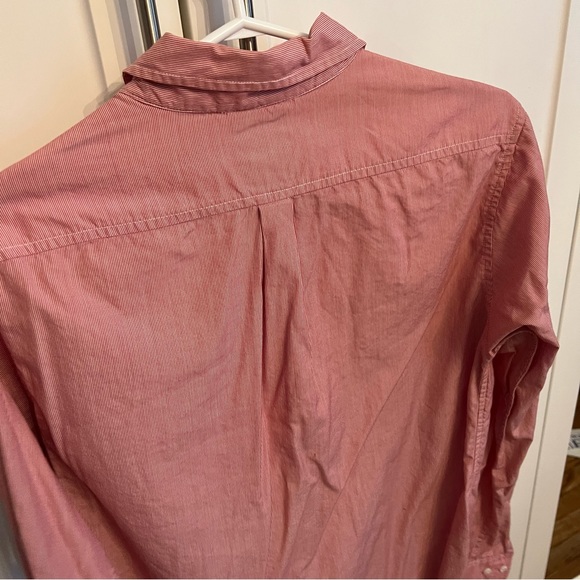 Aritzia // Talula Boyfriend Fit Red + White Oxford, Size Small - Picture 6 of 8